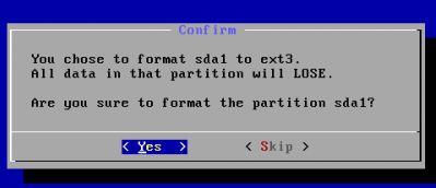 format the disk